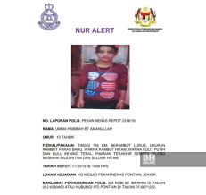 Contoh teks laporan percobaan singkat. Budak Perempuan Hilang Ketika Cuci Pinggan
