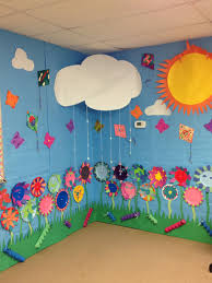 Spring Wall Paper Plate Flowers Foam Butterfly S Kites Door Decorations Classroom Classroom Decorations Spring Classroom