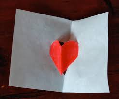 This card is easy to make.there is love in the drops of rain , that's why rain is called the s. Easy Valentine Pop Up Heart