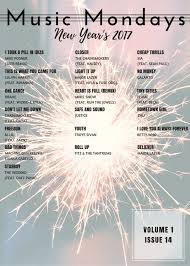 Music Mondays New Year S 2017 Playlist Musings On Momentum Party Music Playlist New Years Eve Music New Years Song