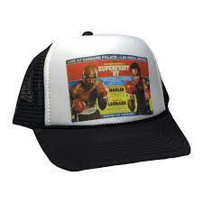 Vintage Hagler Vs Leonard Hat Trucker 80s Adjustable Snapback Etsy Vintage Trucker Hats Trucker Hats Vintage