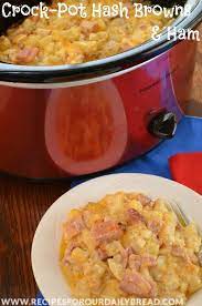 Hash Browns Ham Slow Cooker Cheesy Casserole Breakfast Crockpot Recipes Pot Recipes Crockpot Casserole