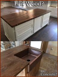In this project, the creators were able to make a faux wood countertop for their kitchen. How To Make Faux Wood Concrete Floors Kitchen Remodel Countertops Outdoor Kitchen Countertops Kitchen Countertops