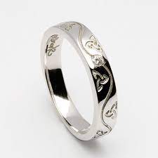Celtic Spiral Inset Wedding Ring Celtic Rings Ltd Celtic Wedding Rings Wedding Rings Custom Wedding Rings