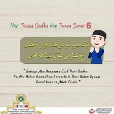 Lafaz niat puasa sunat enam (6) syawal. Facebook