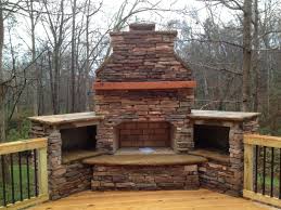 Outdoor Fireplace On Wood Deck With Deckorator Balusters Archadeck Outdoor Living Deck Fireplace Outdoor Fireplace Decks Backyard