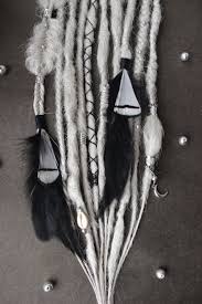 Baron construction & remodeling co. Grey Dreads With Feather Extensions Burning Man Style Hair Etsy