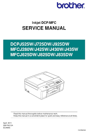 For optimum performance of your printer, perform an update to the latest firmware. Brother Dcpj525w Service Manual Pdf Download Manualslib