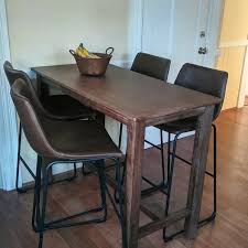 Allister Counter Height Rubberwood Solid Wood Dining Table In 2020 Solid Wood Dining Table Wood Dining Table Dining Table