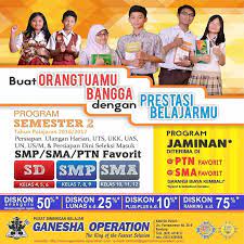 Check spelling or type a new query. Ganesha Operation Promo Special Program Semester 2 Tahun Pelajaran 2016 2017 Dapat Diskon Spesial Diskon Anak Kandung Guru Sd Mi Smp Mts Sma Smk Ma Slb Dan Karyawan Sekolah Sebesar 50 Diskon Lunas S D