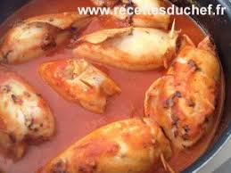 Calamars Farcis Riz Encornet Farci Calmar Farci Recette Calamar Farci