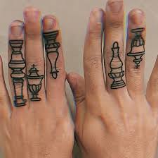Unique Chess Peon Finger Tattoo Design On Each Knuckle Tattoos Tattoo Designs Finger Tattoo Designs