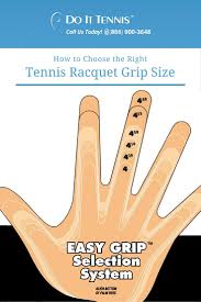 How grip sizes are measured the size of a tennis racquet grip refers to the circumference or distance around the handle, including the stock grip that comes installed with your racquet, which ranges from 4 inches to 4 3/4 inches. Choosing The Right Tennis Racquet Grip Size Tennis Lessons For Kids Tennis Racquet Tennis
