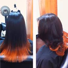 Pretty Ombre And Silk Press By Raleigh Nc Stylist And Educator Sheena Of Hairtheaven Silk Press Natural Hair Pressed Natural Hair Straightening Natural Hair