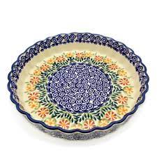 Also, polish pottery is resilient to abrasives making it durable and resistant to scratching or chipping. Polish Pottery Pie Dish Medium Size Adelheid Design