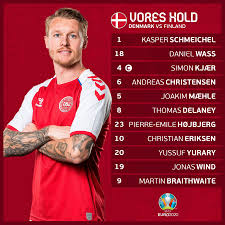 أعرب لاعبو المنتخب الدنماركي لكرة القدم عن ثقتهم وتمسكهم الشديد بالتأهل للأدوار الإقصائية في بطولة كأس الأمم الأوروبية. Ø§Ù„ØªØ´ÙƒÙŠÙ„ Ø§Ù„Ø±Ø³Ù…ÙŠ Ù„Ù…Ø¨Ø§Ø±Ø§Ø© Ø§Ù„Ø¯Ù†Ù…Ø§Ø±Ùƒ ÙˆÙÙ†Ù„Ù†Ø¯Ø§ ÙÙ‰ ÙŠÙˆØ±Ùˆ 2020 Ø§Ù„ÙŠÙˆÙ… Ø§Ù„Ø³Ø§Ø¨Ø¹