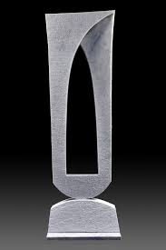 White Carrara Marble Sculpture By Sculptor Fabrizio Lorenzani Titled Le Porte Di Ercole Minimalist Abst Marble Sculpture Stone Sculpture Modern Sculpture