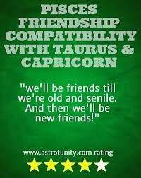 Pisces Friendship Compatibility With Taurus And Capricorn