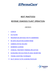 Best Practices For Reverse Osmosis Boas Praticas Em Operacao De Plantas De Osmose Docsity