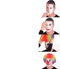 They Tried To Put Me On The Cover Of Vogue Meme Putting On Clown Makeup Template 2 Putting On Clown Makeup In 2020 Clown Makeup Clown Good Clowns