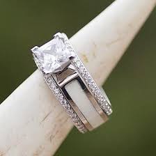 The Grand Ladybird Wedding Set Antler Wedding Rings Antler Engagement Ring Antler Rings Women