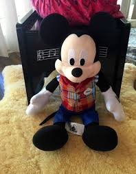 Excellent Condition Cast Member Plush From Disney Japan In Plaid Uniform Disney Collectables Disney Japan Mickey Mouse