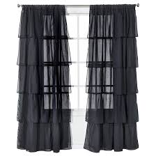 Black And White Curtains Target Xhilaration Ruffle Curtain Panel 50x84 Ruffle Curtains Curtains Window Panels