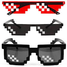 .completely foldable and correctly sized to fit your head and live a thug life. Buy 2 Pack Thug Life Sunglasses Men Women Glass 8 Bit Pixel Mosaic Glasses Photo Props Unisex Sunglass Toy Black At Amazon In