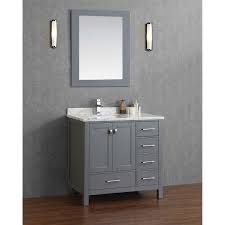 Make sure any wood vanity you purchase has some sort of protective layer on it; Buy Vincent 36 Inch Solid Wood Single Bathroom Vanity In Charcoal Grey Hm 13001 36 Wmsq Cg Conceptbaths Com