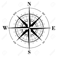 Black Compass Rose Isolated On Whte Compass Rose Tattoo Simple Compass Compass