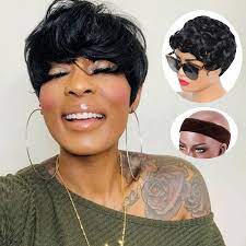 Wigs are a great option for when you want to quickly change up your look. Buy Short Pixie Cut Wigs For Black Women Synthetic Black Wig Short Women Pixie Cut Wig Fashion Natural Womens Wigs Short Hair Replacement Wigs Daily Heat Resistant Fiber 1b Color Hair By