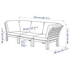 Posted by michael in dining, living room furniture, chairs, stools & other seating in dudley. Applaro 3 Seat Modular Sofa Outdoor Brown Stained Froson Duvholmen Dark Grey Ikea