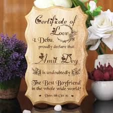 Whether you've been dating your boyfriend for two months or five years, it never gets easier to shop for them. Certificate Of Love Award For The Best Boyfriend Wooden Certificate