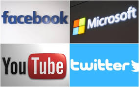 Image result for YouTube, Microsoft, Twitter, Facebook