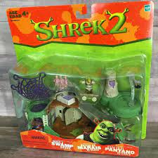 Shrek 2 Swamp House Playset Mini Figures Shrek On Skateboard Donkey 3 Pigs New Shrek 2 Swamp House Playset Mini Figures Shrek On Shrek Mini Figures Playset
