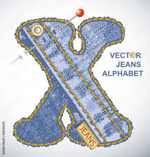 Your capital is subject to risk. Vector Jeans Alphabet Denim Texture Letter X Stock Vector Adobe Stock