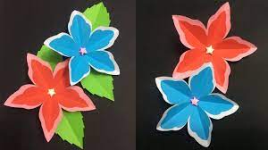 How To Make 5 Petal Paper Flower Making Paper Flowers Diy Paper Crafts Youtube Paper Flowers Paper Flowers Diy Paper Crafts Diy