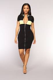 Attractive Black And Yellow Outfits For Ladies Pin On Fashion Nova Dresses