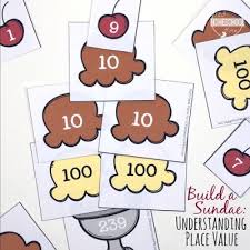 Free Place Value Ice Cream Sundae Activity Kindergarten Math Games Place Values Math Games