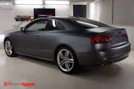 Audi S5 Matte Grey Metallic Vinyl Wrap Audi S5 Vinyl Wrap Car Audi