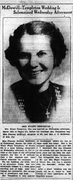 Frances Evelena McDowell Templeton (1916-2011)