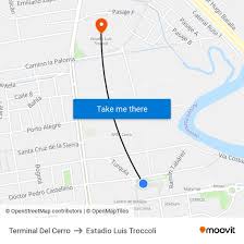 Terminal Del Cerro to Estadio Luis Troccoli with public transportation