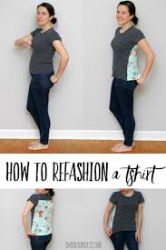 How To Make A T Shirt Bigger With A Back Panel In 2020 Tshirt Refashion Refashion Clothes Altering Clothes