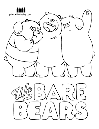 We Bare Bears We Bare Bears We Bare Bears Bear Coloring Pages