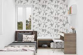 Different tones of grey give this bedroom a unique and interesting look. 20 Modern Bedroom Wallpaper Design Ideas Design Cafe