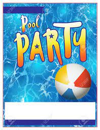 Our designers have created a lot of stunning templates and top quality elements to customize! A Blank Pool Party Invitation Template Royalty Free Cliparts Vectors And Stock Illustration Image 60812806