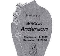 Carved Rose Upright Headstone polished all sides with 34" Base