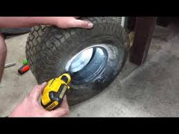 How To Install Tube In Lawn Mower Tire Youtube