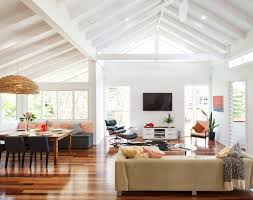 Ceiling Exposed Structure Beams Living Room Painted Beams Cathedral Ceiling