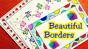 Border Designs On Paper School Project File Decoration